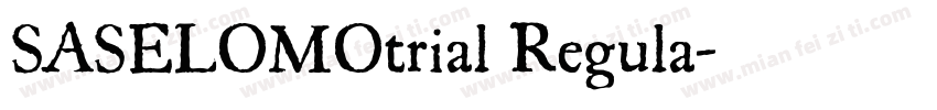 SASELOMOtrial Regula字体转换